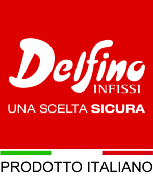 Delfino Infissi logo rosso
