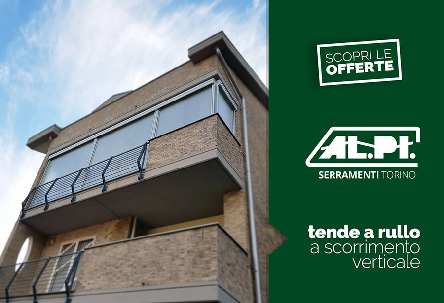 tende a rullo con scorrimento verticale condominio