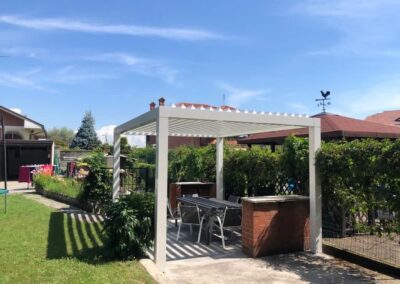 pergola bioclimatica a isola per giardino