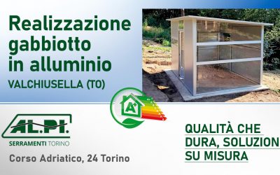 Realizzazione ricovero attrezzi alluminio e vetro