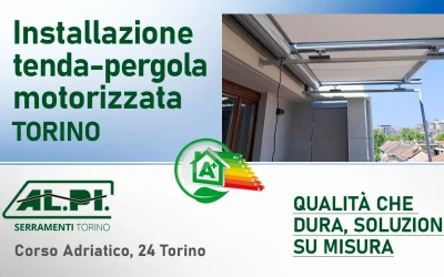 Tenda-pergola motorizzata, installazione AL-PI