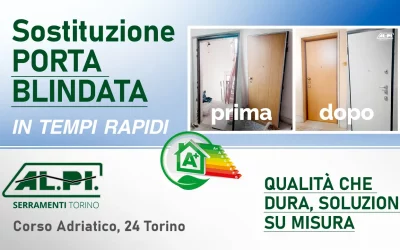 Sostituzione porta blindata in tempi rapidi