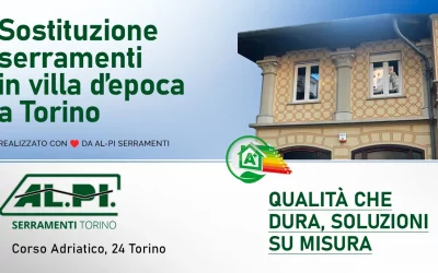 Sostituzione serramenti in villa d’epoca a Torino