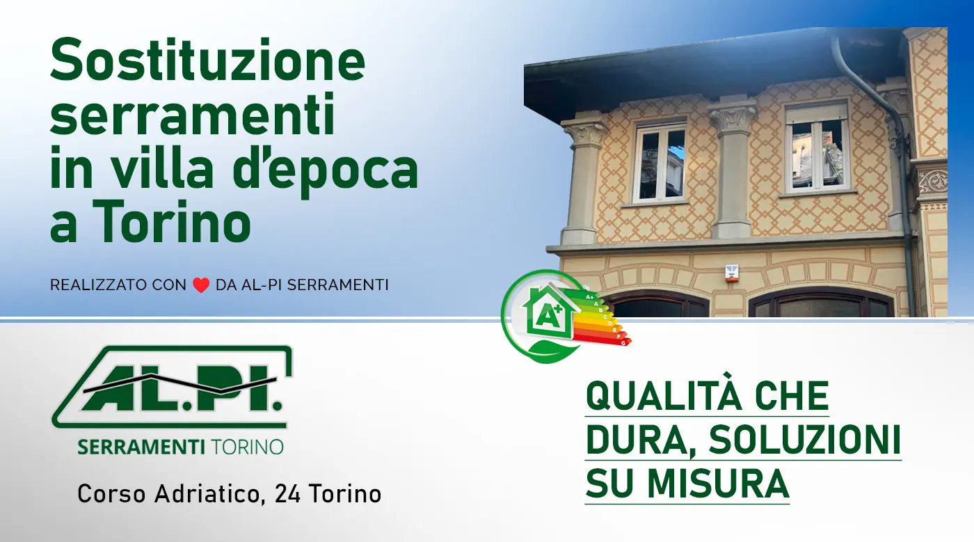 sostituzione serramenti in villa d'epoca torino