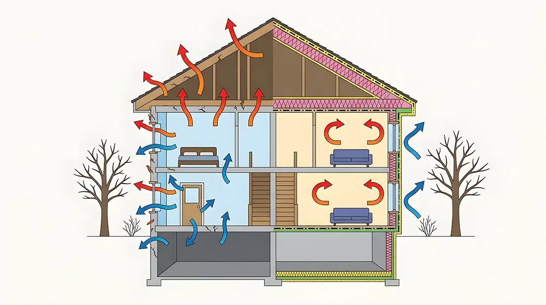 dispersioni energetiche in una casa